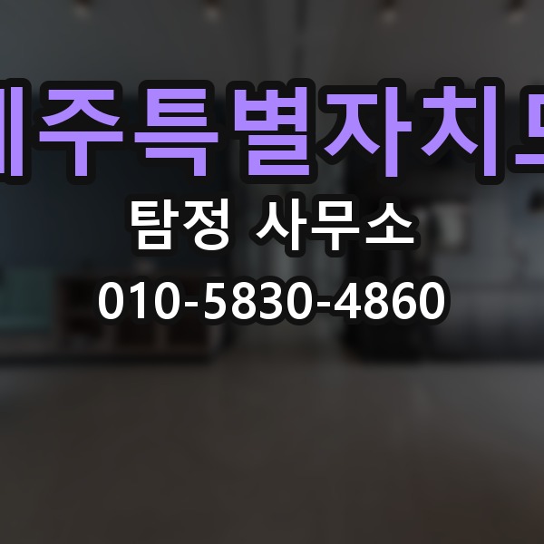 제주특별자치도 탐정 사무소 비용이 달라지는 이유