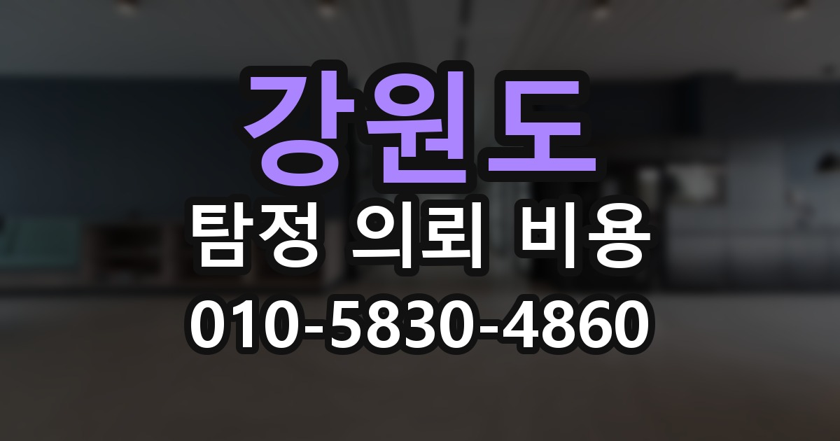강원도 탐정 의뢰 비용 의뢰 전에 점검해야 할 사항