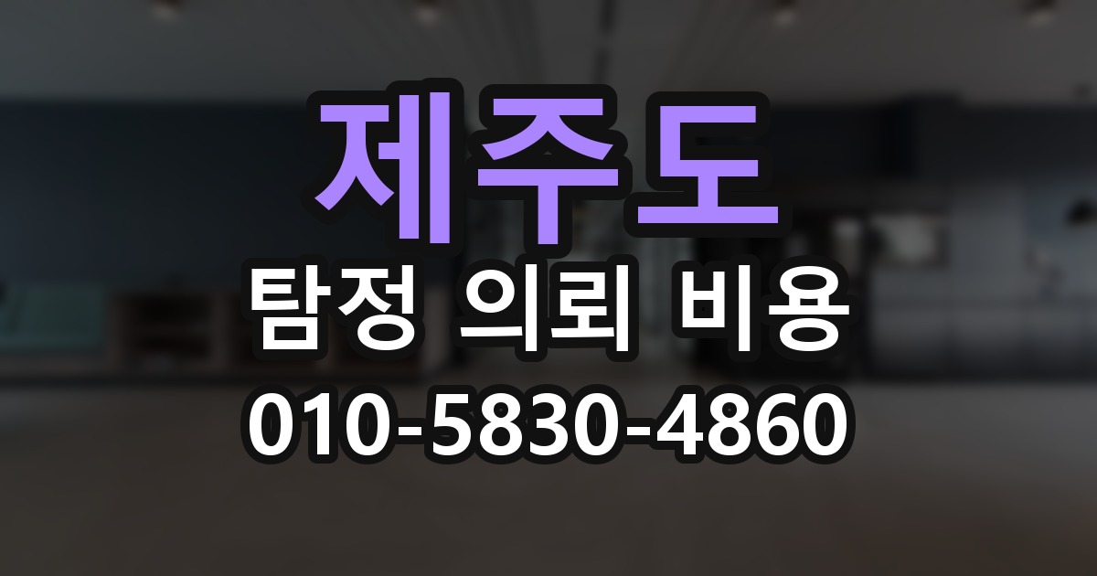 제주도 탐정 의뢰 비용 의뢰 전에 점검해야 할 사항